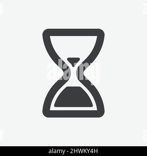 Hourglass Sand Clock Flat Vector Icon Stock Vector