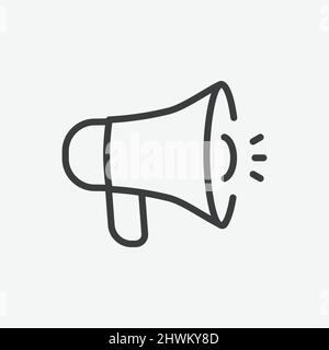 Megaphone Loudspeaker Flat Vector Icon Stock Vector