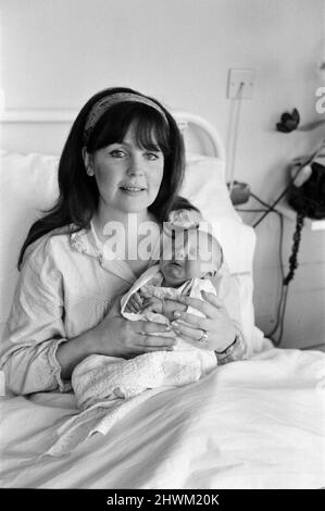 Actress Pauline Collins and her husband have a new baby daughter. Catherine Bridie was born on the 9th February at St Teresa's Nursing Home, Wimbledon. 15th February 1973. Stock Photo