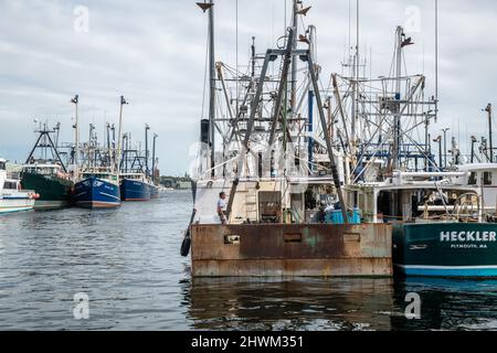 New Bedford Mass, Whaling Center and harbor Stock Photo