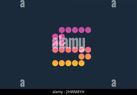 yellow dotted O alphabet letter logo icon design. Creative template for ...