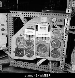 Inquiry into the Staines Air Disaster. The wreck of British European Airways Flight 548 which crashed near Staines, killing 118 people, has been reassembled in a hangar at RAE Farnborough, Hants. The Accident Investigation Branch of the Dept. of Trade and Industry conducted tests on the wreck, to assist the Court of Inquiry. 17th November 1972. Stock Photo