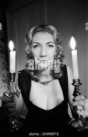 Witch, Mrs Patricia Crowther, High Priestess of the Moon Goddess pictured at her Sheffield home. 8th December 1971. Stock Photo