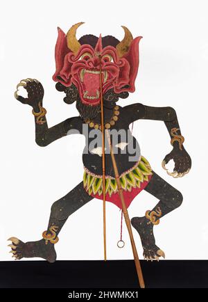 Shadow Puppet (Wayang Kulit) of Setan, from the set Kyai Drajat Stock ...