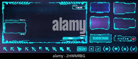 Futuristic theme for screen panel Stock Vector
