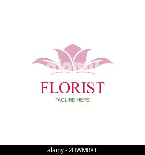 Florist logo illustration design template - vector Stock Vector