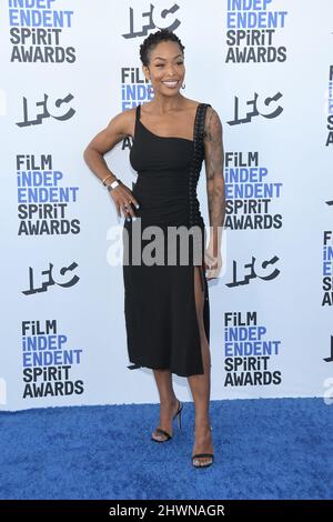 Brittany S. Hall arrives at the 2022 Film Independent Spirit Awards