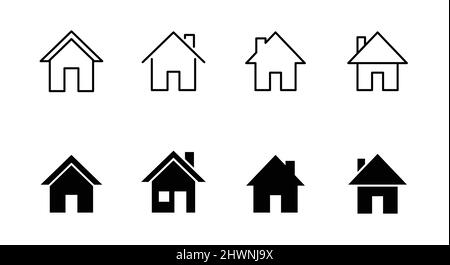 House or home illustration, icon design element suitable for website, print design or app Stock Vector