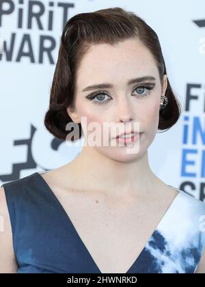 Suzanna Son arrives at the 2022 Film Independent Spirit Awards held at