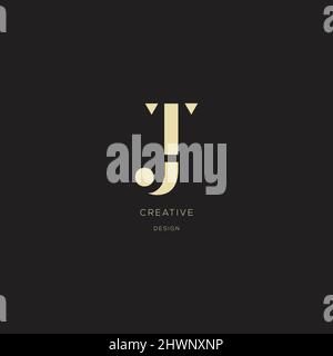 TJ logo letter modern design Stock Vector