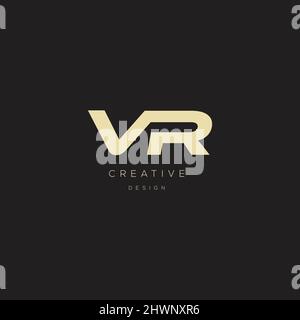 VR  logo letter modern design Stock Vector