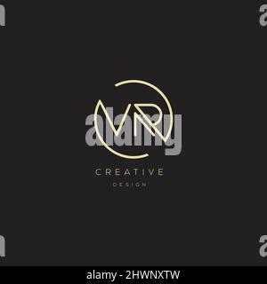 VR  logo letter modern design Stock Vector