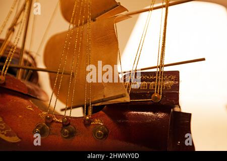 Umea, Norrland Sweden - July 12, 2020: model of pirate ship on flea market Stock Photo