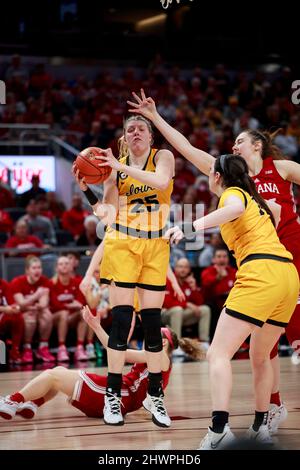 Iowa Forward Monika Czinano (25) Plays Defense During The First Half Of ...