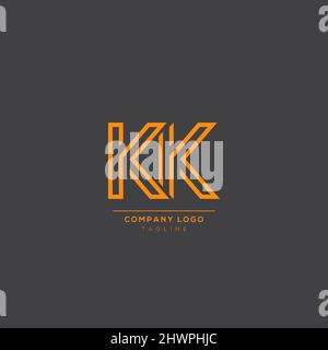 Alphabet letter icon logo KK Stock Vector