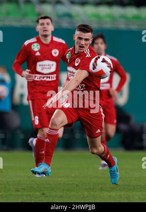 BUDAPEST, HUNGARY - MARCH 6: Lazar Cirkovic of Kisvarda Master