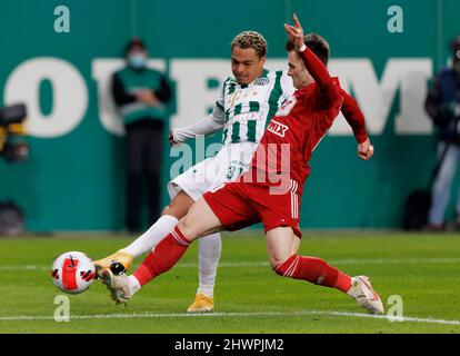 BUDAPEST, HUNGARY - MARCH 6: Anderson Esiti of Ferencvarosi TC