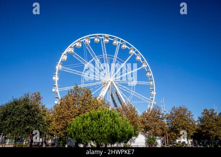 Ferris wheel in La Rochelle old harbor, France Stock Photo