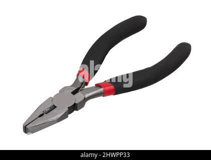 Pliers at an angle isolated on white background Stock Photo