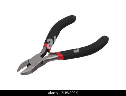 Wire cutting tool wire cutter isolated on white background Stock Photo