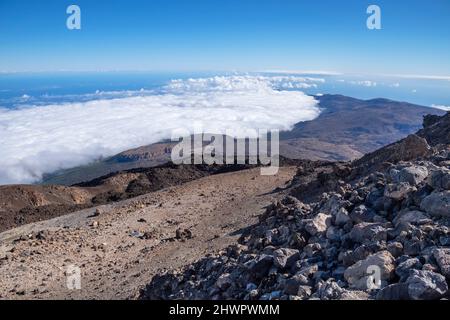 Spain, Tenerife, View from Teide Cableway station Stock Photo