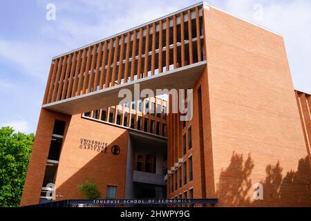 Toulouse , occitanie France - 01 28 2022 : Toulouse Universite Capitole building facade french university in south France Stock Photo