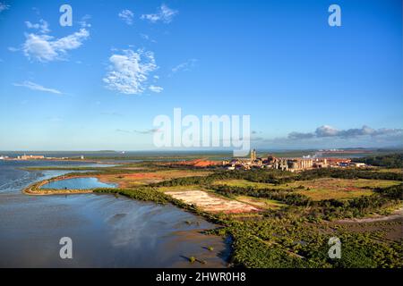 Queensland Alumina Smelter at Gladstone Queensland Australia Stock Photo