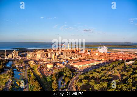 Queensland Alumina Smelter at Gladstone Queensland Australia Stock Photo