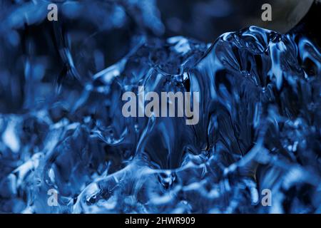 Full frame of clear blue melting ice Stock Photo