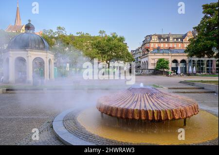 View of the Famous Hot Spring, Wiesbaden - Germany Stock Photo