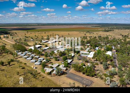 Aerial of Australian Agricultural College Emerald Central Queensland Australia Stock Photo