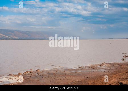 Scenic view of Lake Olbolosat in Nyahururu, Kenya Stock Photo