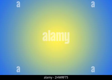 Abstract Backdrop of Gradient Blue and Yellow Radial Beam Stock Photo