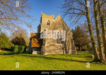 Church of Holy Trinity in Pleshey, Essex Stock Photo