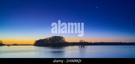 Dusk at Lake Talquin State Park near Tallahassee, FL. Stock Photo