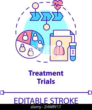 Treatment trials concept icon Stock Vector