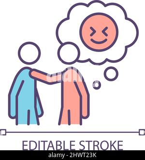 Emotional and verbal abuse RGB color icon Stock Vector