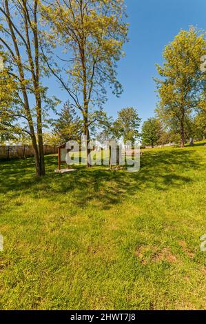 Peter Saar Cemetery in the Panther Lake area of Kent, Washington. Stock Photo