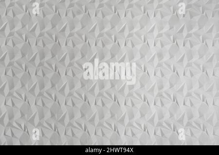 White triangular abstract modern background Grunge surface Stock Photo