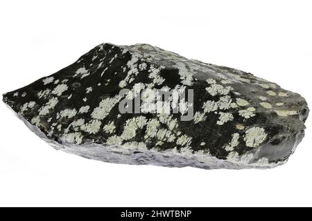 snowflake obsidian from Mexico isolated on white background Stock Photo