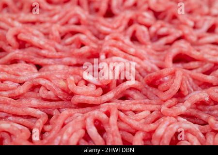 Raw minced meat in a close-up Stock Photo