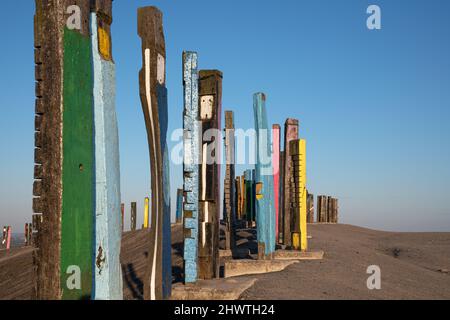 BOTTROP, GERMANY - APRIL 27, 2021: Haniel tip, landmark of Ruhr Metropolis against sky on April 27, 2021 in Bottrop, Germany Stock Photo