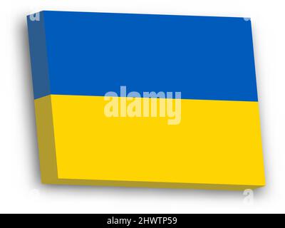 3D vector flag of Ukraine Stock Vector