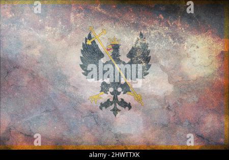 Top view of flag Alex K Chernihiv, Ukraine. Ukrainian travel and patriot concept. no flagpole. Plane layout, design. Flag background Stock Photo