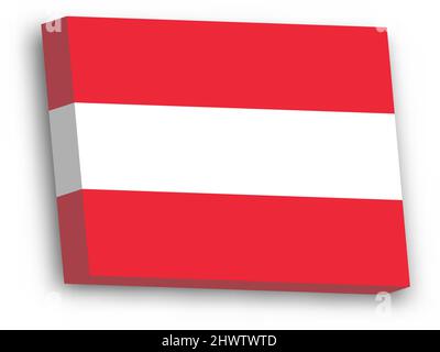 3D vector flag of Austria Stock Vector