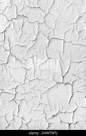 Cracked stone background. Cement white wall texture with cracks Stock Photo