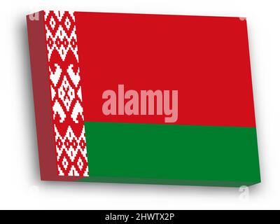 3D vector flag of Belarus Stock Vector
