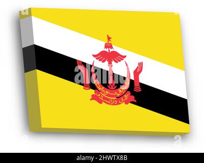 3D vector flag of Brunei Stock Vector
