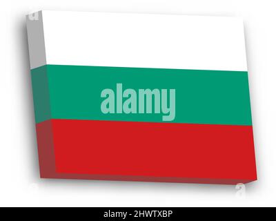 3D vector flag of Bulgaria Stock Vector