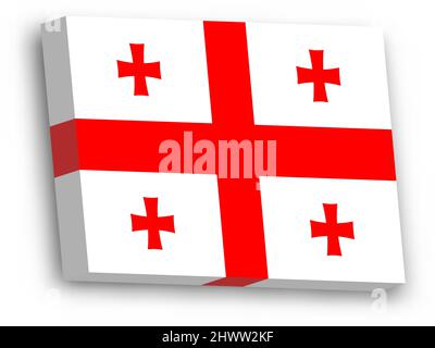 3D vector flag of Georgia Stock Vector